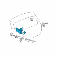 OEM 2008 Jeep Grand Cherokee Motor-LIFTGATE WIPER Diagram - 55156325AE