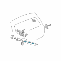 OEM 2008 Jeep Grand Cherokee Blade-Rear WIPER Diagram - 5139835AC