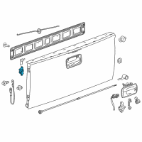 OEM Chevrolet Colorado Latch Diagram - 13595347