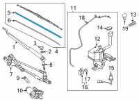 OEM 2022 Kia Carnival Rubber Assembly-WIPER Bl Diagram - 98361R0000