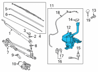 OEM Kia Carnival RESERVOIR ASSY-W/SHL Diagram - 98611R0100