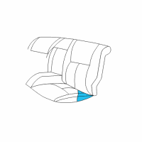 OEM 2004 Chrysler 300M Rear Seat Cushion Diagram - WJ461T5AA