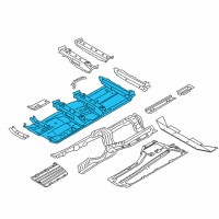OEM 2017 BMW 540i xDrive FLOOR PANEL RIGHT Diagram - 41-00-7-444-014