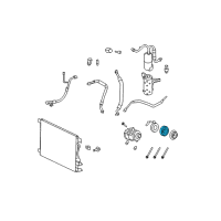 OEM 2008 Ford F-350 Super Duty Pulley Diagram - 8L2Z-19D784-A