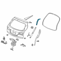 OEM 2015 Acura MDX Hinge, Driver Side Tailgate Diagram - 68260-TZ5-A00ZZ