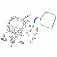 OEM Acura Hinge, Driver Side Tailgate Diagram - 68260-TZ5-A00ZZ