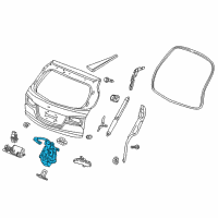 OEM 2019 Acura MDX Lock & Closer Assembly Diagram - 74800-TZ5-A01