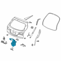 OEM 2017 Acura MDX Lock & Closer Assembly Diagram - 74800-TZ5-A01