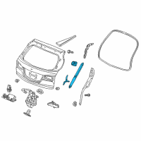 OEM 2019 Acura MDX Motor Set, Power Tailgate Diagram - 74961-TZ5-325