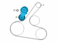 OEM 2021 Nissan Rogue TENSIONER Assembly Auto Diagram - 11955-6CA0A