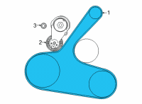 OEM 2022 Nissan Altima Air Pump Belt Diagram - 11720-6CA0A