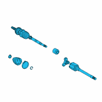 OEM 2013 Toyota Highlander Axle Assembly Diagram - 43410-0W200