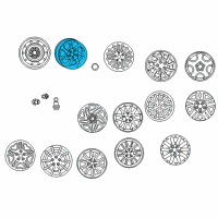 OEM 1998 Dodge Intrepid Alloy Wheels Diagram - MF66PAK