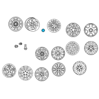 OEM Chrysler LHS Wheel Center Cap Diagram - 68005023AA