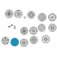 OEM 1999 Chrysler Concorde Wheel Cover Diagram - QX35PAKAB