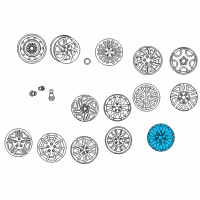 OEM 2004 Chrysler Concorde Wheel Cover Diagram - TW11PAKAA