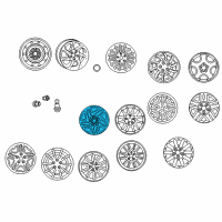 OEM 2001 Chrysler Concorde Wheel Cover Diagram - QX36PAKAC