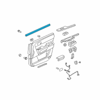 OEM Honda Pilot Weatherstrip, L. FR. Door (Inner) Diagram - 72375-SZA-A01