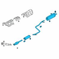 OEM Kia Forte Center Muffler Complete Diagram - 28700M7540