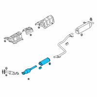 OEM Kia Forte Center Muffler Complete Diagram - 28600M7510