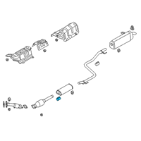 OEM Kia Forte5 Clamp-Exhaust Pipe Diagram - 28641C8486