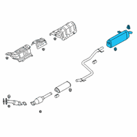 OEM Kia Forte Rear Muffler Assembly Diagram - 28710M7410