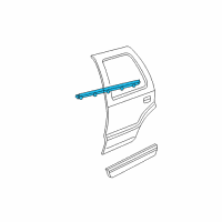 OEM 2006 GMC Sierra 2500 HD Sealing Strip Asm-Rear Side Door Window Outer Diagram - 15136069