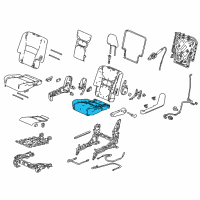 OEM Honda Pilot Pad, L. Middle Seat Cushion Diagram - 81737-TG7-A81