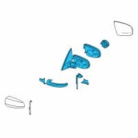 OEM 2010 BMW X5 Heated Outside Mirror, Right Diagram - 51-16-7-282-722