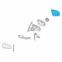 OEM 2010 BMW X5 Mirror Glass, Plane, Left Diagram - 51-16-7-174-987