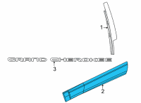 OEM 2021 Jeep Grand Cherokee L Molding-Front Door Diagram - 6PZ88GXHAB