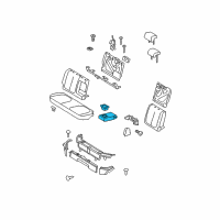 OEM 2009 Toyota Yaris Armrest Assembly Diagram - 72830-52150-B0