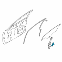 OEM Nissan Motor Assembly - Regulator, LH Diagram - 80730-6CA0B