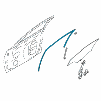 OEM 2019 Nissan Altima Glass Run Rubber-Front Door LH Diagram - 80331-6CA0A