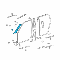 OEM 2003 Toyota Highlander Windshield Pillar Trim Diagram - 62210-48030-B0