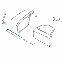 OEM 2013 Nissan Altima Seal Assy-Front Door Inside LH Diagram - 80835-JB100