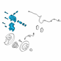 OEM 2004 Nissan Maxima CALIPERASSY-Rear LH, W/OPADSORSHIMS Diagram - 44011-ZD82A