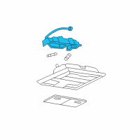 OEM 2005 Mercury Montego Roof Lamp Assembly Diagram - 4F9Z-13776-BA