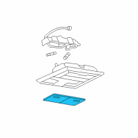 OEM 2006 Mercury Montego Roof Lamp Lens Diagram - 4F9Z-13783-BA