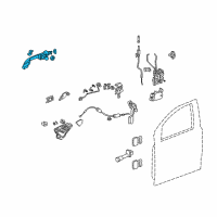 OEM 2005 Honda Odyssey Handle Assembly, Left Front Door (Outer) (Sage Brush Pearl) Diagram - 72180-SHJ-A21ZE