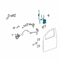 OEM 2009 Honda Odyssey Latch Assembly, Right Front Door Diagram - 72112-SHJ-A02