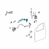 OEM 2007 Honda Odyssey Cylinder, Driver Side Door Diagram - 72185-SHJ-A01