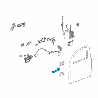 OEM Honda Odyssey Checker, Left Front Door Diagram - 72380-SHJ-A01