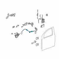 OEM 2010 Honda Odyssey Cable Assembly, Right Front Inside Handle Diagram - 72131-SHJ-A01