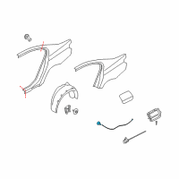 OEM 2016 BMW X3 Filler Flap Emergency Actuator Pull Strap Diagram - 51-25-2-755-092