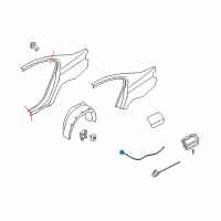 OEM 2015 BMW 740Ld xDrive Filler Flap Emergency Actuator Pull Strap Diagram - 51-25-2-755-092