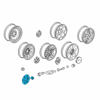 OEM Chevrolet Tahoe Hub Cap Diagram - 9595469