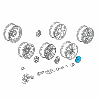 OEM Chevrolet Tahoe Hub Cap Diagram - 9596007
