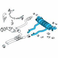 OEM 2020 BMW M760i xDrive REAR MUFFLER WITH EXHAUST FL Diagram - 18-30-8-485-813