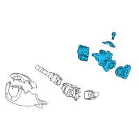 OEM 2017 Honda Civic Lock Assy., Steering Diagram - 06351-TBA-901